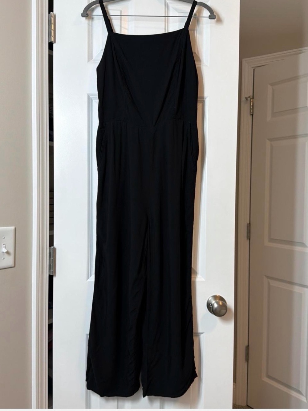 Old Navy Black Spaghetti Strap Wide-Leg Jumpsuit